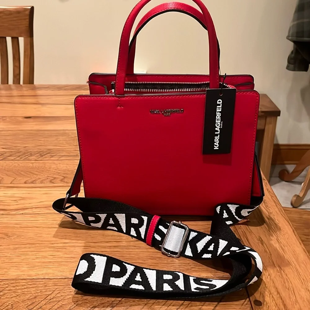 KARL LAGERFELD MAYBELLE RED PURSE. NWT